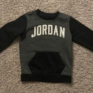 Jordan 4-5 YRS Black and Grey Long Sleeve Shirt
